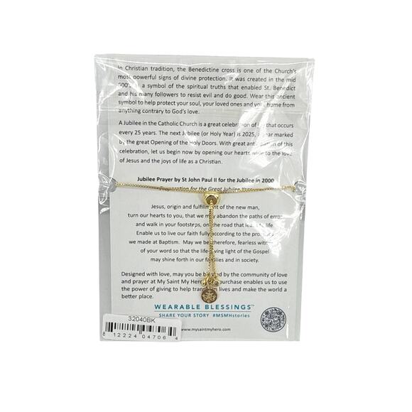 MY SAINT MY HERO Jubilee Benedictine Bracelet in Black & Gold - Picture 5 of 10